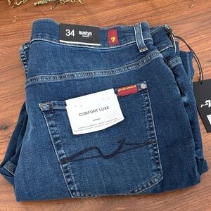 7 For All Mankind Dark Blue Relaxed Jeans